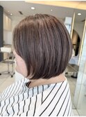 白髪ぼかしボブ