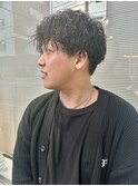 無造作束感パーマ黒髪ナチュラルパーマフェザーパーマ(清水)