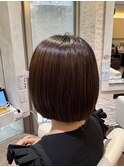 縮毛矯正で作る丸みボブ!
