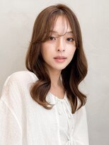 アグノス 青山(Agnos)&nbsp;大人可愛い艶巻きこなれヘア前髪シースルーモテ髪ブラウン