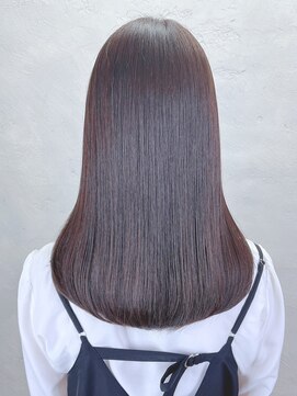 アイティーバイアルバム 下北沢店(IT by ALBUM) ロングくびれミディ顔周りレイヤー暗めカラー_ba464281