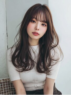 レリー 伊丹(Rely) ゆるウェーブナチュラルミディ[伊丹駅/髪質改善/白髪染め]