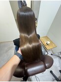 深みラベンダーワイン × シルキー ロングストレート