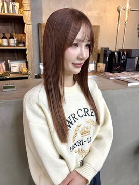 【ステップボーンカット】透明感マロンブラウン