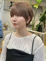 サンクマーケット 渋谷(cinq MARKET) 渋谷ブリーチカラーハイトーンショートカットヘーゼルベージュ