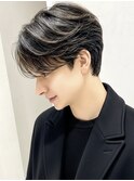 似合わせカット30代40代50センターパート刈り上げマッシュ