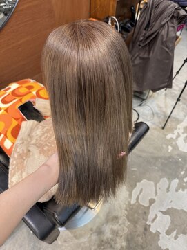 チャプター 問屋町(chapter) ケアブリーチダブルカラーミルクティーベージュカラー韓国ヘア