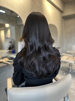 レノラ 本町(LENORA) 美髪ミディアムレイヤーカットデジタルパーマチェリーブラウン