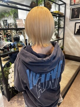 コレットヘアー ザモリオカ(Colette HAIR the MORIOKA) wolf style×blond color