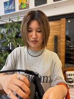 ツネ ヘアアンドヘッドスパ(TsuNE hair&head spa)&nbsp;フェイスレイヤー　切りっぱなしボブ　レイヤーボブ