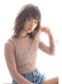ミルクティーカラー×ほつれセミディ☆