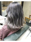 アッシュグレージュイルミナカラー☆ワンレンボブディ
