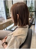 【サロンワーク】切りっぱなし外ハネボブ&アクセサリーカラー