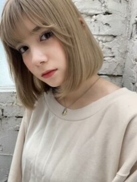 ロンドルーチェ 心斎橋(Lond luce) ダークアッシュ/ミディアムレイヤーカット［髪質改善/縮毛矯正］