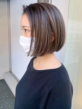 アイティー バイ アルバム 中野店(IT by ALBUM) エアタッチ_外ハネボブセクションカラーペールベージュ_ba392083