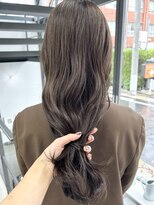 ヘアー アイス 御器所本店(HAIR ICI) グレーベージュカラーダークアッシュベージュくすみカラー黒髪