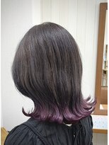 エ フュチュール(et Futur)&nbsp;艶やかパープル×裾カラー｜ブリーチ/デザインカラー/派手髪