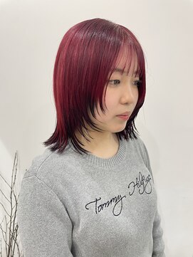 クラン バイ ナチュラル(clan by Natural) デザインカラー/裾カラー/レッドカラー @seiji_1027_