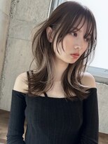 サイン 渋谷(SIGN) 韓国ヘアーハッシュカットレイヤーカットグレージュブリーチ無し