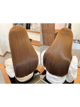 カラー同時施術可能◎ダメージレスな酸性ストレートでナチュラルで綺麗な仕上がりに♪