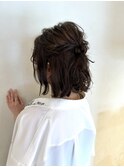 大人ハーフアップ