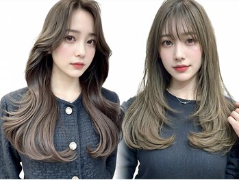ロシェ 横浜店(loche)の写真/ちょっとしたお出かけに韓国風コテ巻きスタイリング♪艶感と華やかな仕上がりの韓国巻きで周りと差をつける