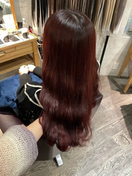 アフィナー(Afinar) 【横浜/横浜駅】カシスレッド/ブリーチなしダブルカラー