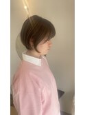 丸みのあるショートボブ