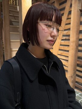 代々木上原美容室 ボルドーボブ