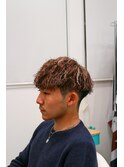 波巻きパーマ × ハイライト