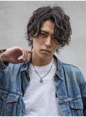 小久保styleフェザーパーマフェザーショートグレーエンドカラー