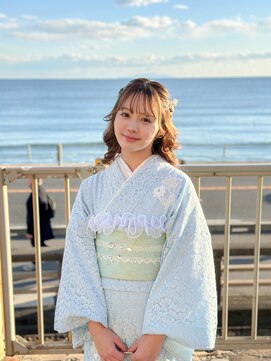 バサラ 大阪なんば店(VASARA) 爽やか　ハーフツイン　着物　ヘアセット　大阪