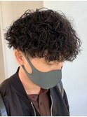 フェザーパーマサーフカール刈り上げセンターパート