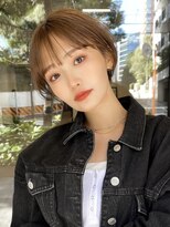 ギークス(GEEKS)&nbsp;【GEEKS渋谷】耳かけショートボブ/ココアブラウン/冬カラー/小顔