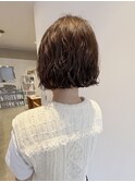 ボブパーマ チョコレートベージュ