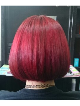 バカラ ヘアー 北花田(BAKARA HAIR) 真っ赤カラー☆ブリーチあり