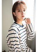 #小顔黒髪クラゲヘアーオリーブグレーココアベージュ