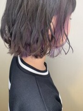 ボタニウム バイ アールサロン(BOTANIUM by RrSALON) ロイヤルパープル×インナーカラー切りっぱなしボブ☆