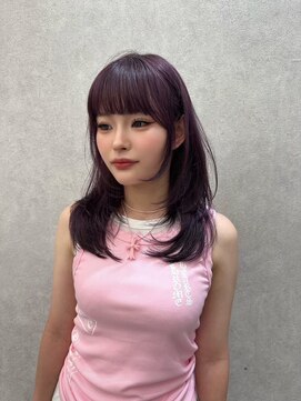 ロンドミラー 博多店(Lond Mirror) 大人ガーリーダークアッシュ20代30代40代ミディアムレイヤー