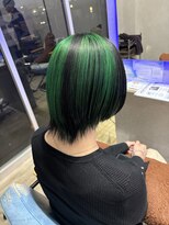 ヘアーディア みどり店(Hair...DiA)&nbsp;ブロックカラー×グリーン