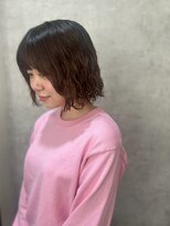 ヘアーワークス ボナ(HAIR WORKS bona.) ミニボブ パーマ ふんわり