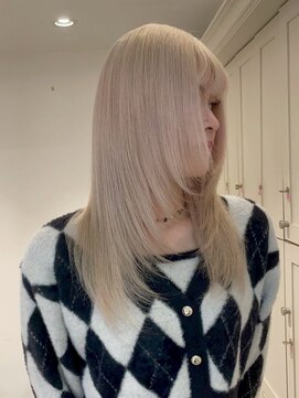 ベレーザ 渋谷(BELEZA) 18011髪質改善ミルクティーブロンドレイヤーシャンパンベージュ