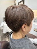 オーガニックカラー小顔ショート