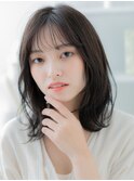 顔周りカット/ダークアッシュ/暗髪/レイヤーカット/透明感/20代g