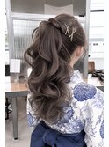 浴衣ヘアセット37/ヘアアレンジ/ブリーチ/ボブ/レイヤー
