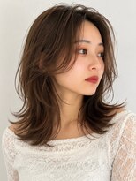 トリッカ シブヤ(TRICCA SHIBUYA)&nbsp;ミディアムヘア/ウルフレイヤー/外ハネ/透明感ブラウン