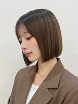 キアラ(Kchiara)&nbsp;ボブヘア/透明感カラー/ヘーゼルベージュ　佐藤可菜