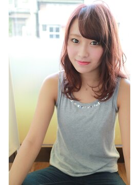 ヘアーサロンブランコ(hair salon blanco) チェリーレッド×ミルクデジタルパーマ【パーソナル診断美容室】