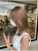 20代30代40代髪質改善カラーアッシュベージュ艶感ストレート
