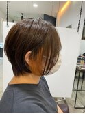 インナーオレンジ/耳掛けボブ